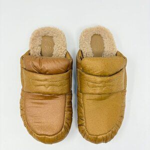 ASH Gong Faux Fur Puff Lined Loafer Mule Shoe Slippers Size 7 | 37